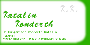 katalin konderth business card